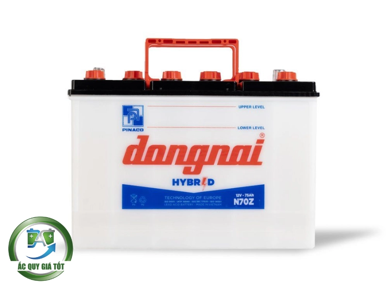 Thông số kỹ thuật chi tiết của ắc quy Đồng Nai 12V 75Ah N70Z