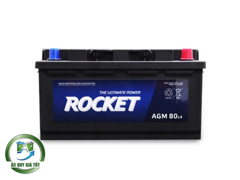 Bảng thông số kỹ thuật ắc quy Rocket AGM L4 12V 80Ah