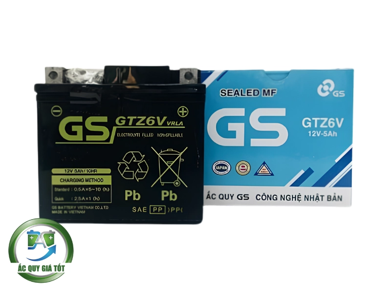 Thông số kỹ thuật của ắc quy GS GTZ6V MF 12V 5Ah