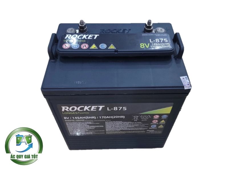 Hướng dẫn sạc ắc quy Rocket L-875 8V-170Ah sau khi lắp đặt