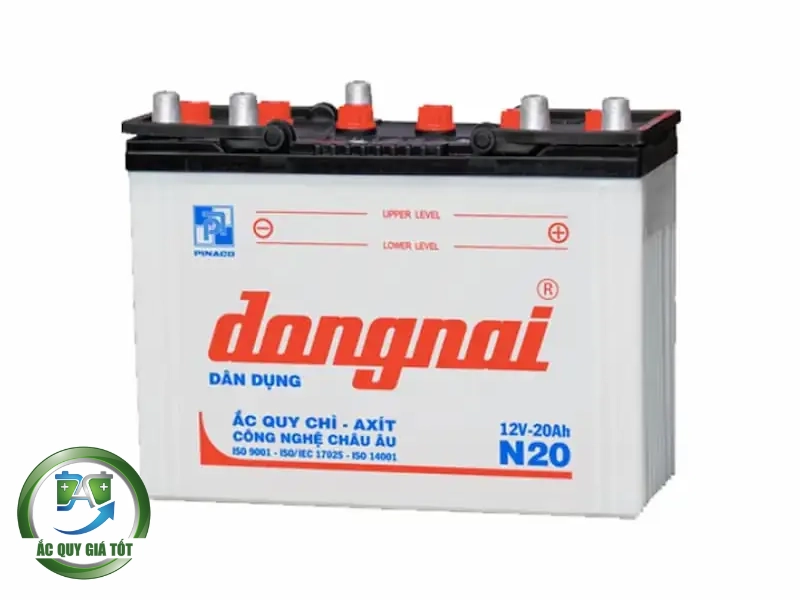 Thông số kỹ thuật chi tiết của ắc quy Đồng Nai N20 12V 20Ah