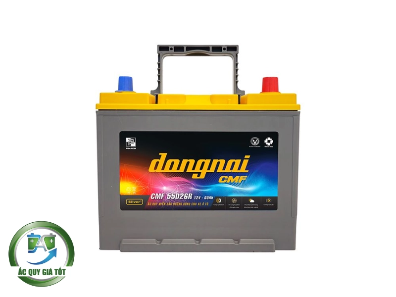 Thông số kỹ thuật chi tiết ắc quy Đồng Nai 12V 60Ah CMF 55D26R