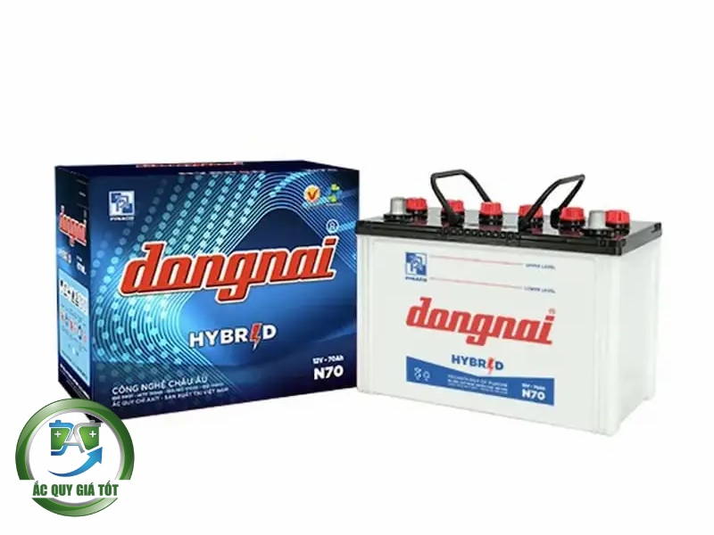 Thông số kỹ thuật chi tiết của ắc quy Đồng Nai 70Ah 12V N70