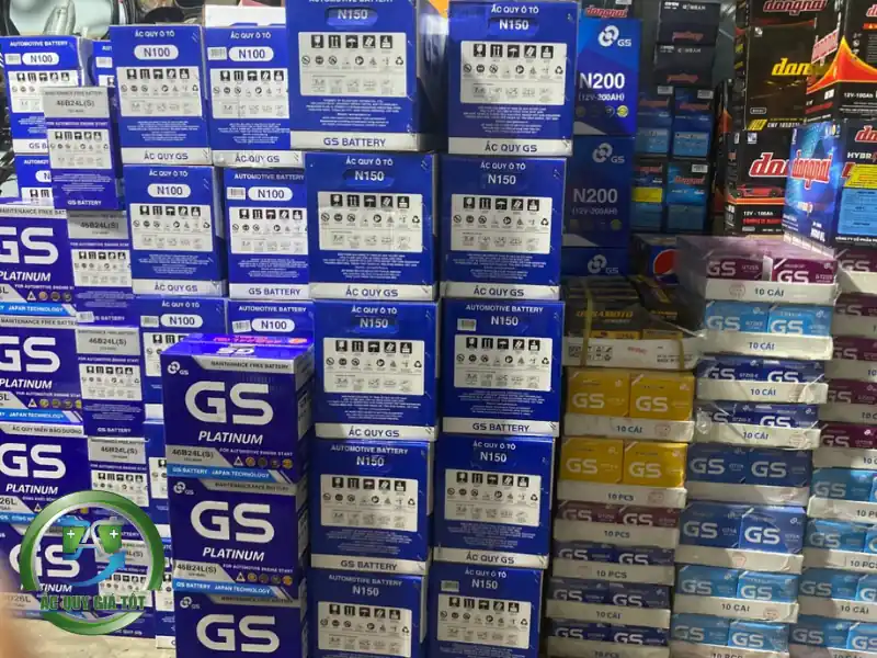 Ắc Quy Giá Tốt – Địa chỉ phân phối ắc quy GS 55D23L chính hãng