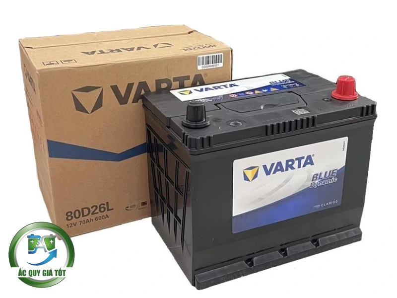 Thông số kỹ thuật chi tiết của acquy Varta 70Ah