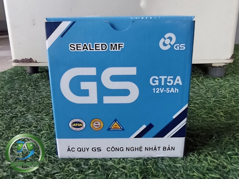 Chi tiết ắc quy GS 12V 5Ah MF GT5A