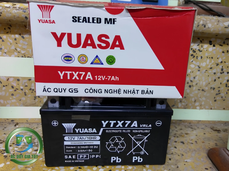 Mua ắc quy GS YTX7A chính hãng tại Ắc Quy Giá Tốt