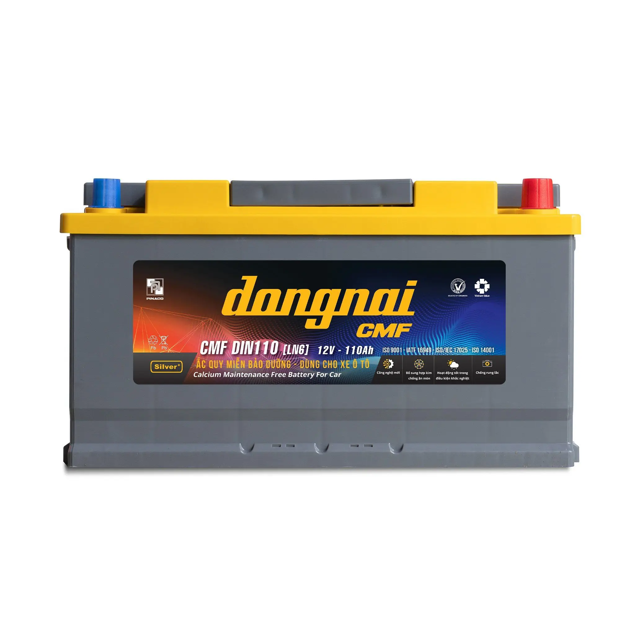 Ắc quy Đồng Nai CMF DIN110 LN6 - 12V - 110Ah