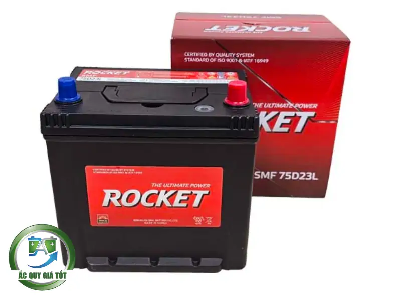 Thông số kỹ thuật của ắc quy Rocket 12V 65Ah SMF 75D23L
