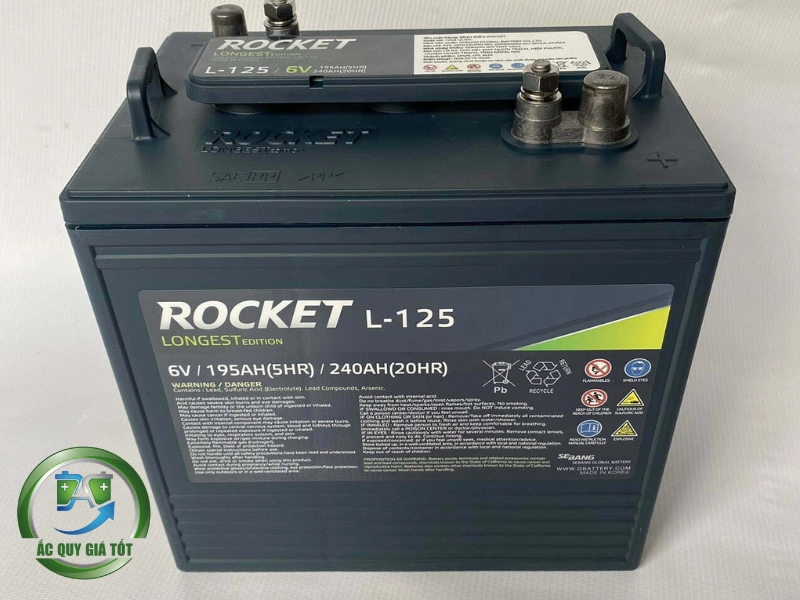 So sánh ắc quy Rocket L-125 6V-240Ah và L-105 6V-225Ah