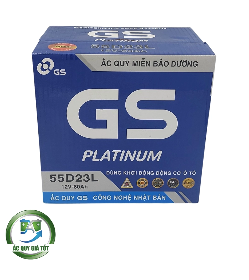 Cách phân biệt ắc quy GS MF 55D23L chính hãng và hàng giả