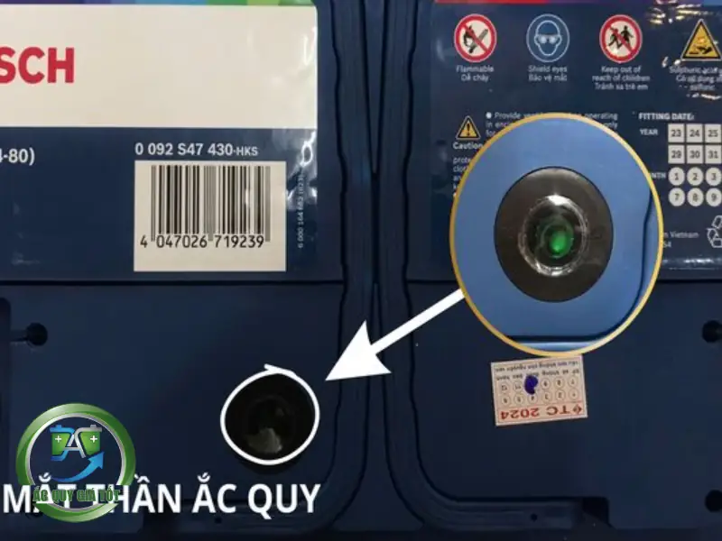 Cách kiểm tra bình ắc quy khô qua mắt thần