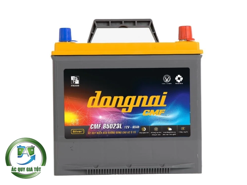 Chi tiết thông số kỹ thuật ắc quy Đồng Nai CMF 85D23L 12V 65Ah