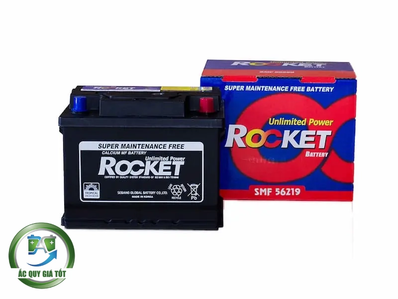 Thông số kỹ thuật chi tiết của ắc quy Rocket SMF DIN56219 12V 62Ah