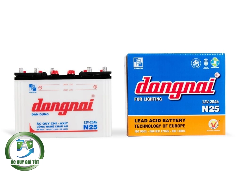 Ưu điểm nổi bật của ắc quy dân dụng Đồng Nai N25 12V 25Ah