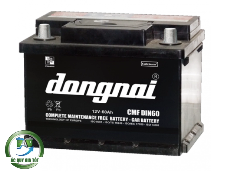 Tổng quan thông số ắc quy Đồng Nai CMF DIN60 12V 60Ah